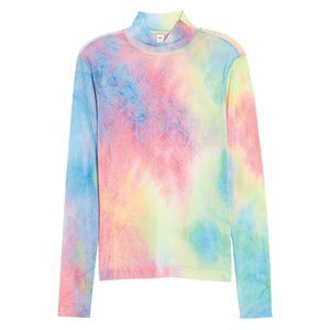 NWT BP. Be Proud - Gender Inclusive Pride Rainbow Tie-Dye Mesh Turtleneck